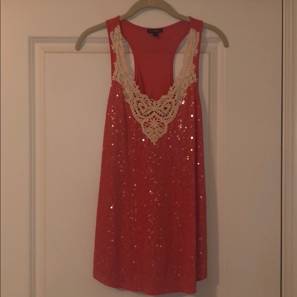 Pink sequin express tank - Picture 1 of 5